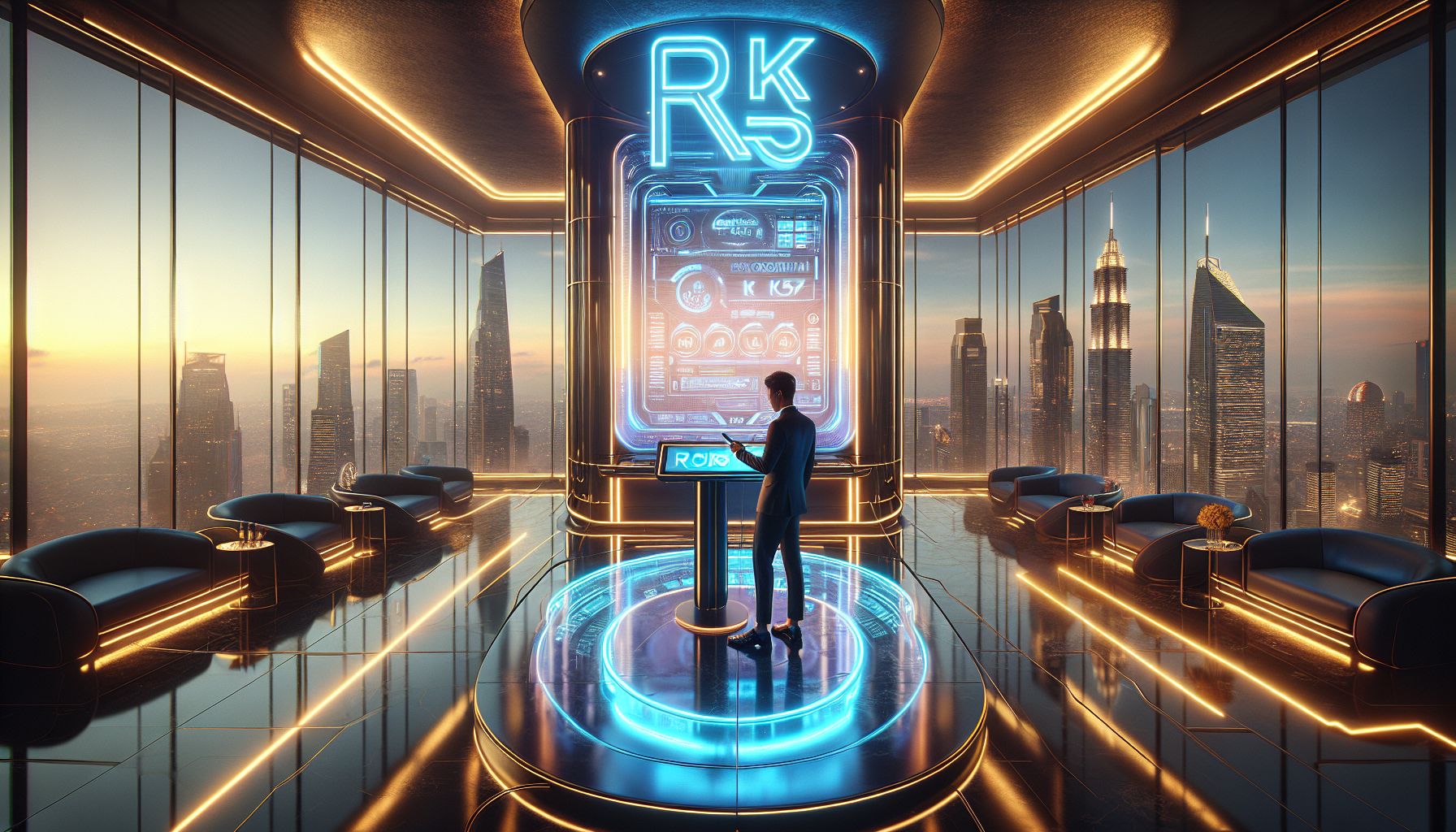 A premium RK55 gaming interface with clear navigation and mobile-friendly design for Indonesian users