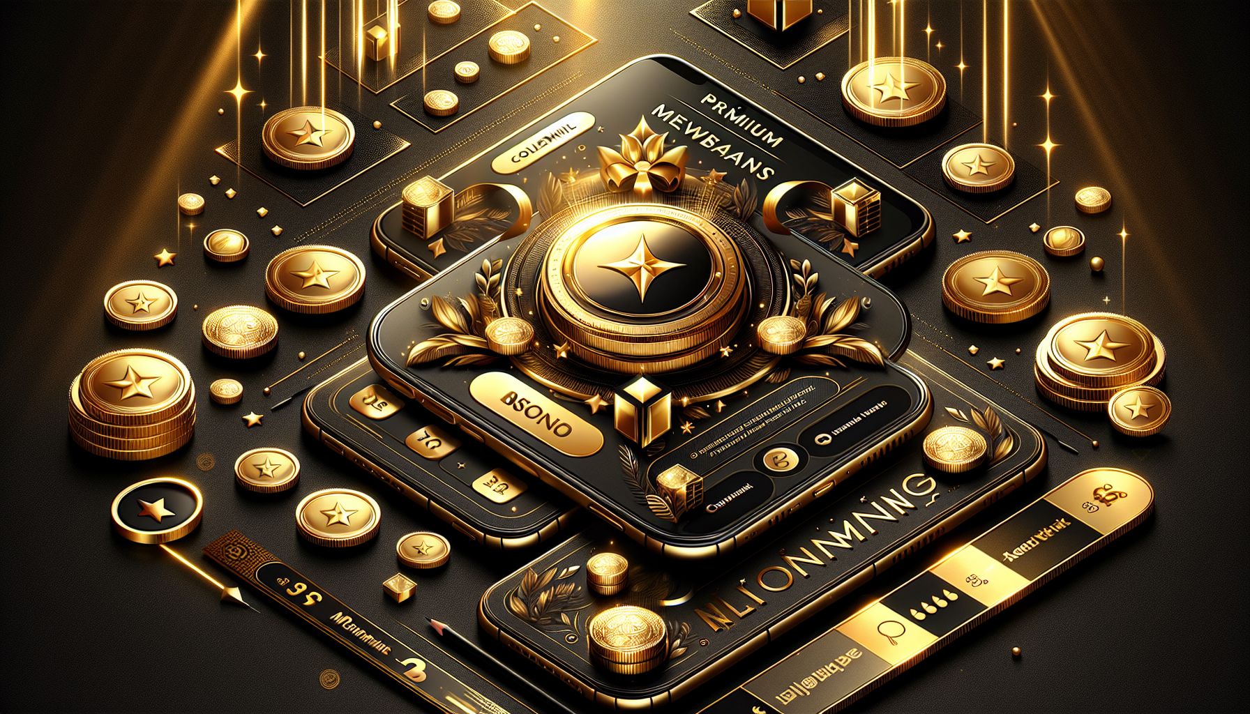 Premium RK55 rewards announcement artwork with gold accents and member benefit theme